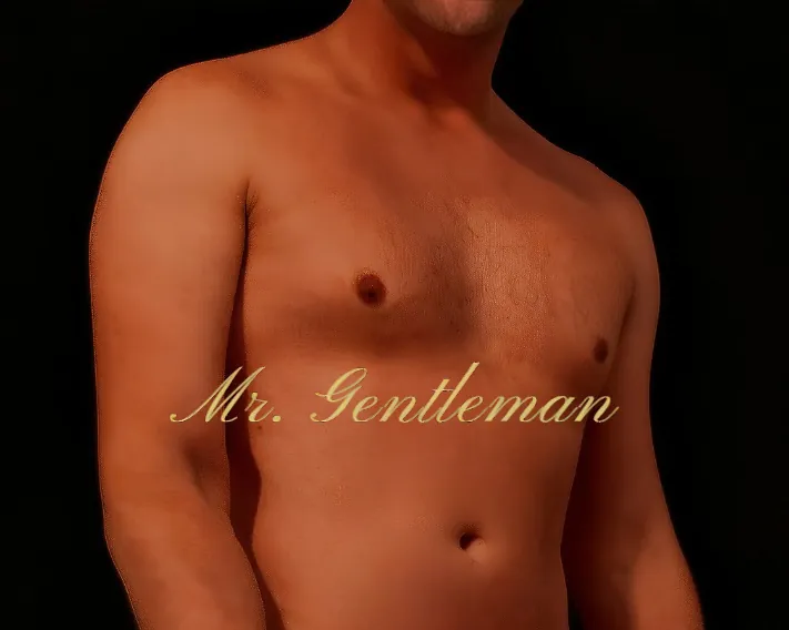 Sensual bare-chested portrait of Mr. Gentleman in Crete